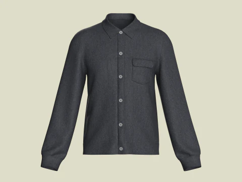 Men Denim Black Jacket 3D Model