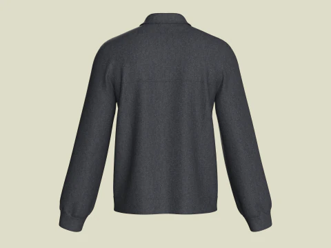 Men Denim Black Jacket 3D Model