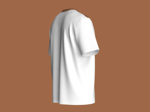 Men Zip Pocket T-Shirt 3D Model