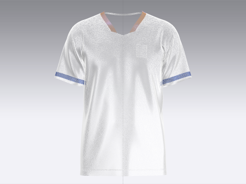 Soccer Blue And White Jersey-Third Kit 3Dモデル