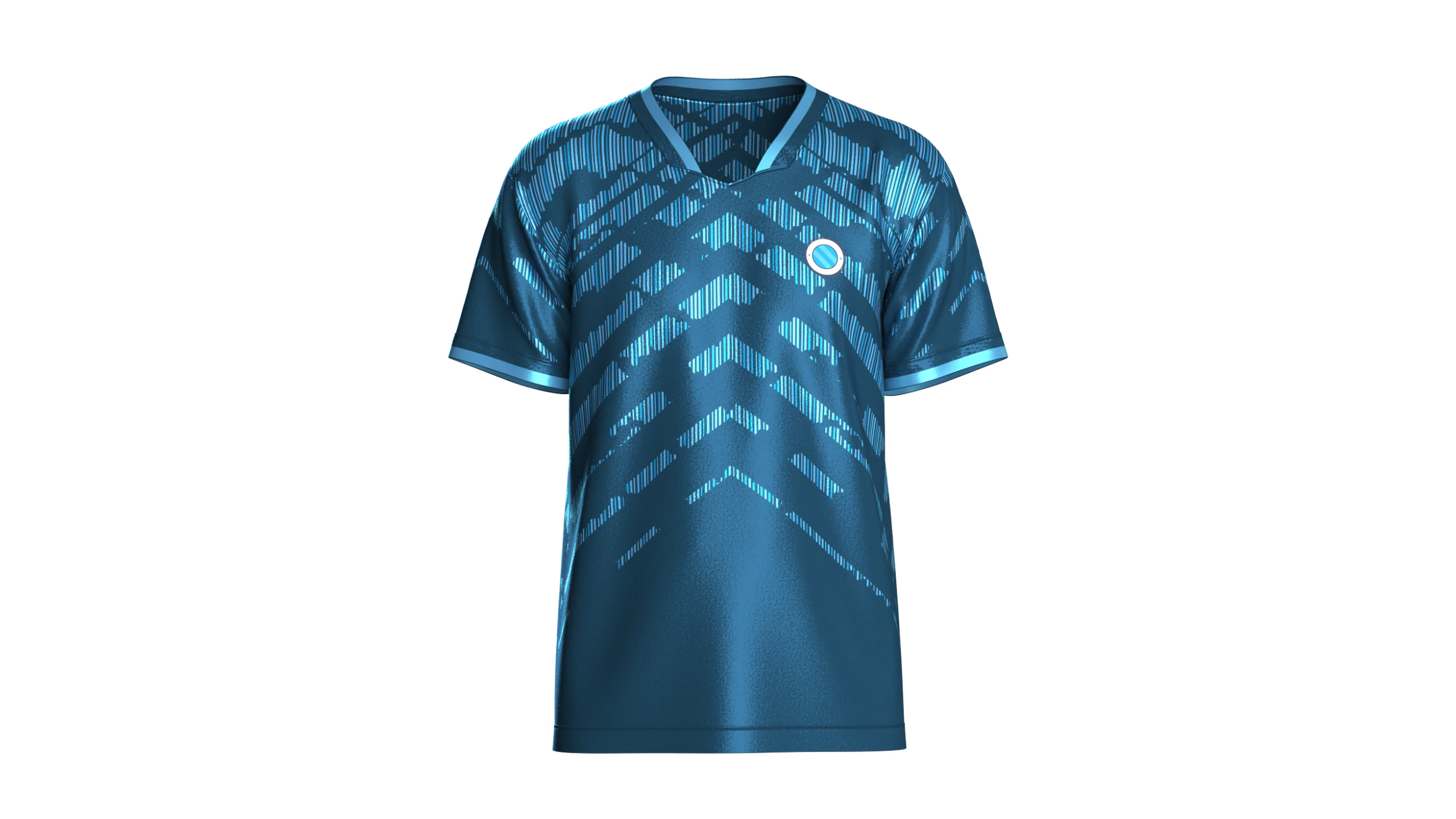 Soccer Blue Jersey-Away Kit 3D Model .c4d .max .obj .3ds .fbx .stl .blend