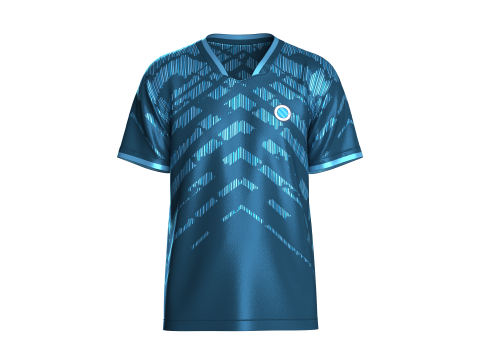 Soccer Blue Jersey-Away Kit 3D Model