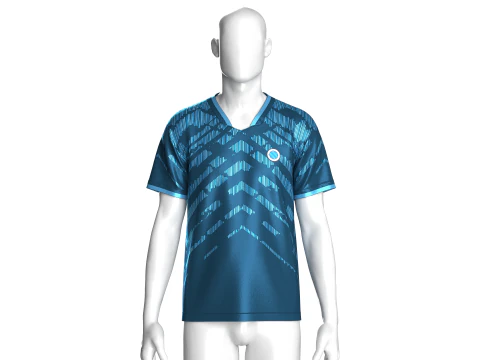 Soccer Blue Jersey-Away Kit 3D Model