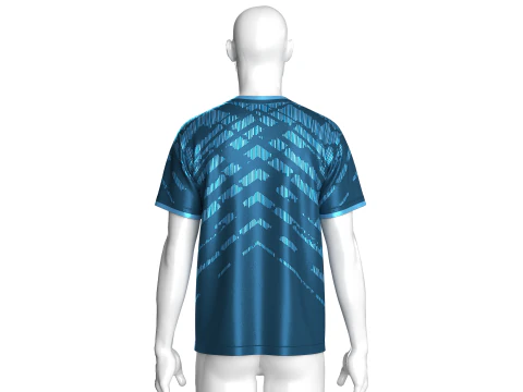Soccer Blue Jersey-Away Kit 3D Model