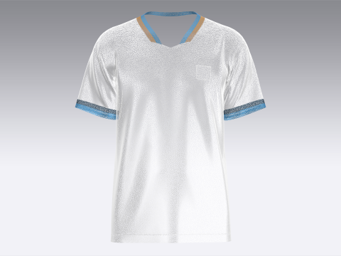 Soccer Blue Jersey-Away Kit 3D Модель