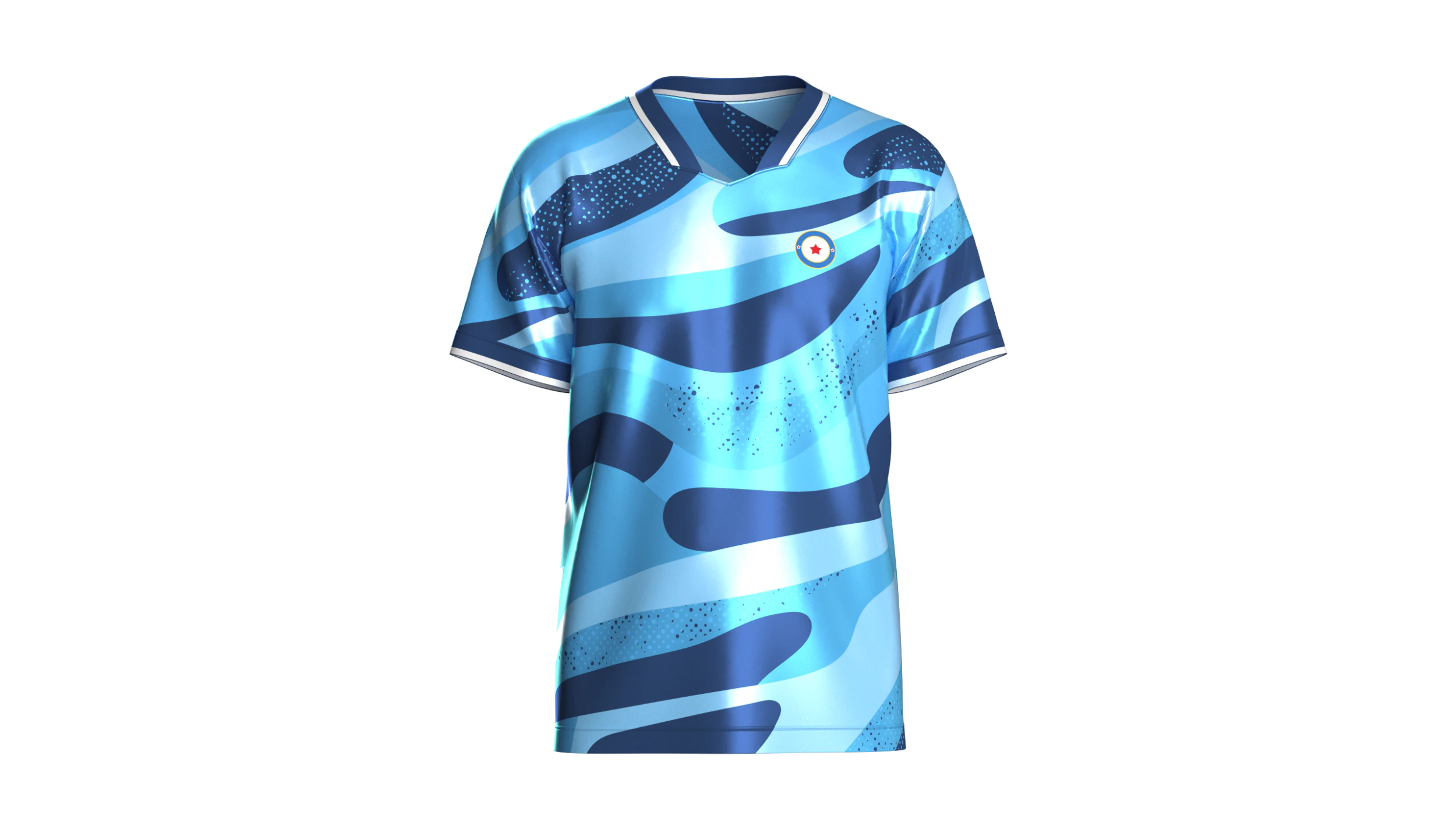 Soccer Blue Sport Jersey-Away Kit 3D Model .c4d .max .obj .3ds .fbx .stl .blend 