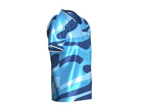 Soccer Blue Sport Jersey-Away Kit 3D Model