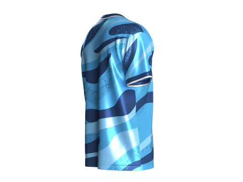 Soccer Blue Sport Jersey-Away Kit 3D Model