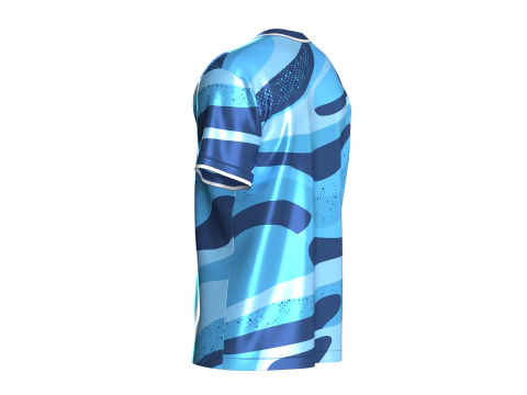 Soccer Blue Sport Jersey-Away Kit 3D Model