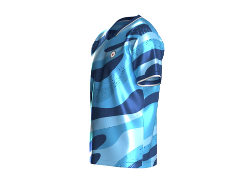 Soccer Blue Sport Jersey-Away Kit 3D Model