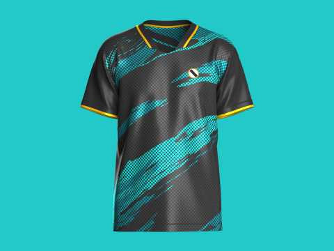 Soccer Mesh Printed Jersey-Third Kit 3D Model