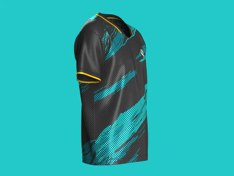 Soccer Mesh Printed Jersey-Third Kit 3D Model