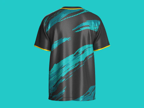 Soccer Mesh Printed Jersey-Third Kit 3D Model