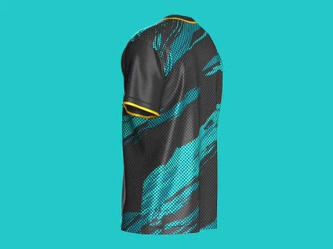 Soccer Mesh Printed Jersey-Third Kit 3D Model