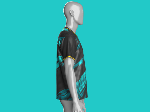 Soccer Mesh Printed Jersey-Third Kit 3D Модель