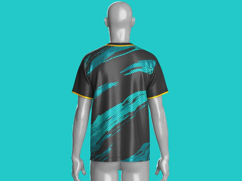Soccer Mesh Printed Jersey-Third Kit 3D Model