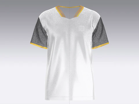 Soccer Mesh Printed Jersey-Third Kit 3D Model