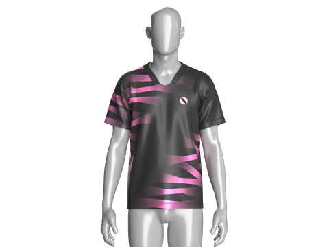 Soccer Pink And Black Jersey-Third Kit 3D Model