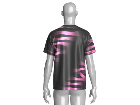 Soccer Pink And Black Jersey-Third Kit 3D Model