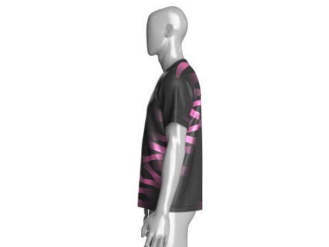 Soccer Pink And Black Jersey-Third Kit 3D Model