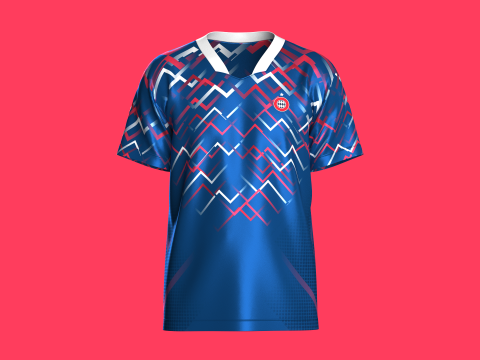 Soccer Printed Sports Jersey-Away Kit 3D Model