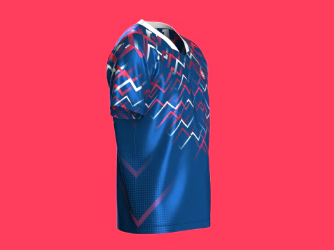 Soccer Printed Sports Jersey-Away Kit 3D Model