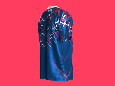 Soccer Printed Sports Jersey-Away Kit 3D 模型
