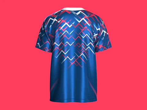 Soccer Printed Sports Jersey-Away Kit 3D Model