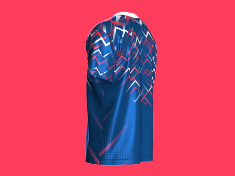 Soccer Printed Sports Jersey-Away Kit 3D Model