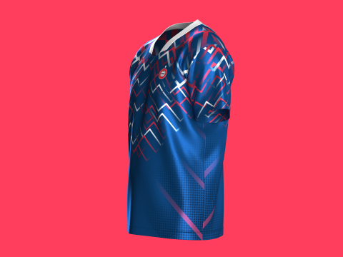 Soccer Printed Sports Jersey-Away Kit 3D 模型