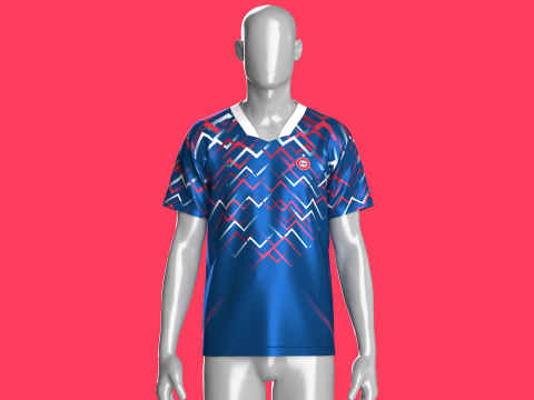 Soccer Printed Sports Jersey-Away Kit 3D 模型