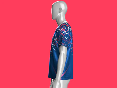 Soccer Printed Sports Jersey-Away Kit 3D Model