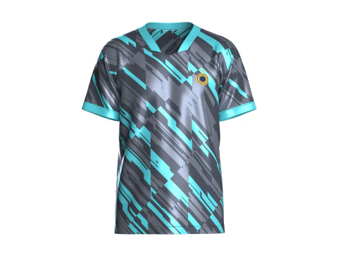 足球印花运动球衣-主场套装 3D 模型