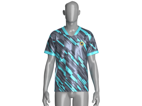 Soccer Printed Sports Jersey-Home Kit 3D Модель