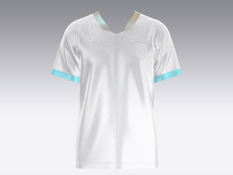 Soccer Printed Sports Jersey-Home Kit 3D Модель