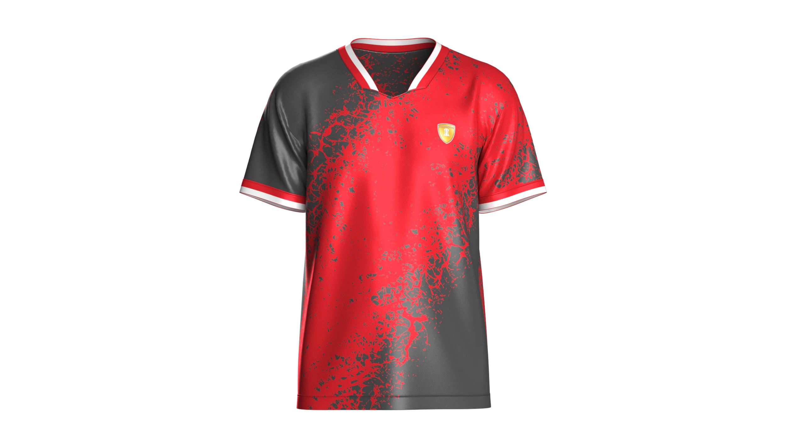 Soccer Red And Black Jersey-Home Kit 3D Model .c4d .max .obj .3ds .fbx .stl .blend 