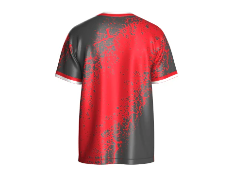 Soccer Red And Black Jersey-Home Kit 3D Model