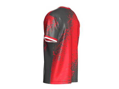 Soccer Red And Black Jersey-Home Kit 3D Model