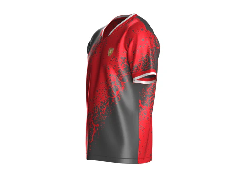 Soccer Red And Black Jersey-Home Kit 3D Model