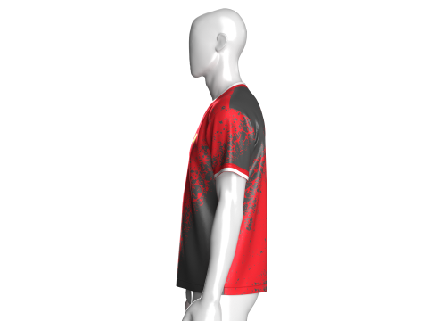Soccer Red And Black Jersey-Home Kit 3Dモデル