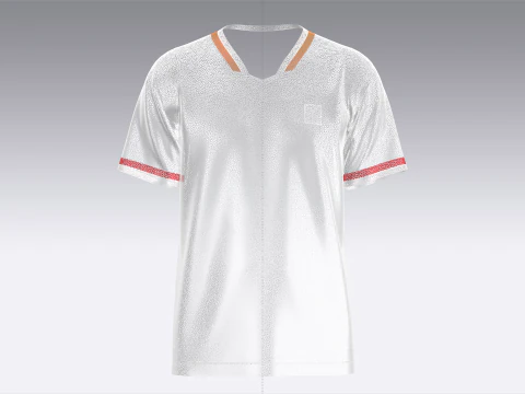 Soccer Red And Black Jersey-Home Kit 3D Model