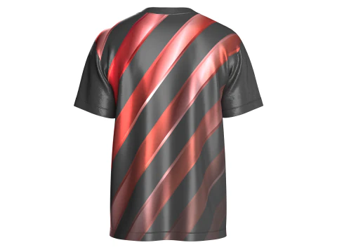 Домашняя форма футбольного красно-черного джерси V2 3D Модель