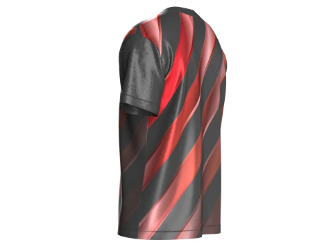 Домашняя форма футбольного красно-черного джерси V2 3D Модель