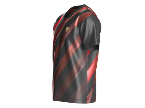 Домашняя форма футбольного красно-черного джерси V2 3D Модель