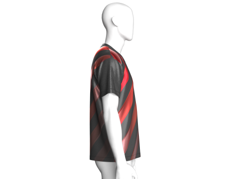 Soccer Red And Black Jersey-Home Kit V2 3Dモデル