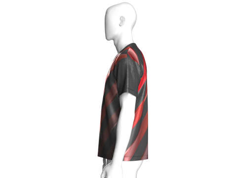 Soccer Red And Black Jersey-Home Kit V2 3Dモデル