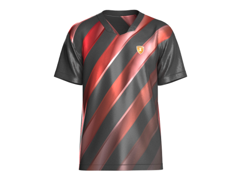 Soccer Red And Black Jersey-Home Kit V2 3Dモデル