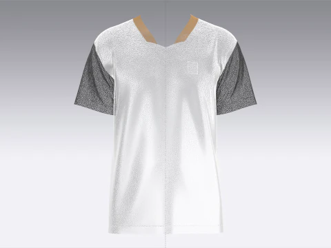 Домашняя форма футбольного красно-черного джерси V2 3D Модель