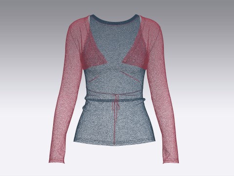 Girls Comfyparty Tops 3D Модель