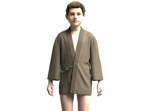 Kids Noragi Jacket 3D Model